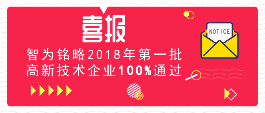 喜報！智為銘略2018年*一批高新技術(shù)企業(yè)100%通過